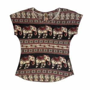 Elephant Print Women's Top